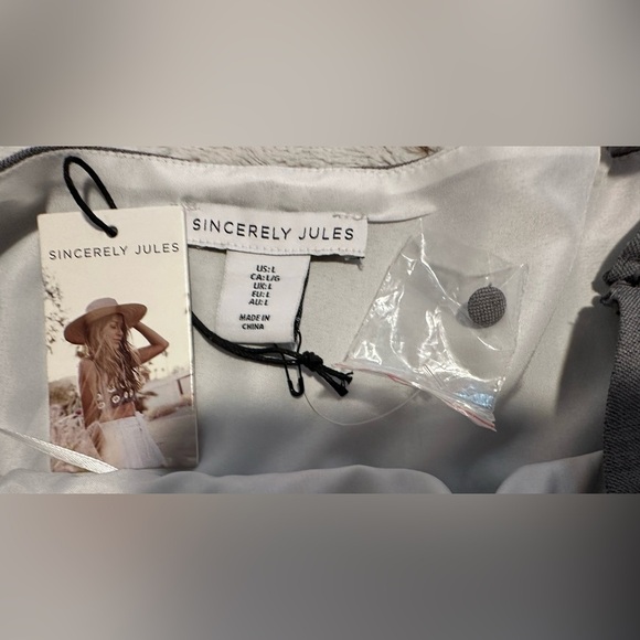 Sincerely Jules Striped Gray Bustier Corset Combination Top - Picture 10 of 12